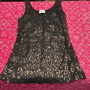 Old Navy black sequined tank